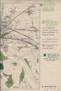 15.08.1944, Warszawa, Generalne Gubernatorstwo.
Stolica podczas Powstania Warszawskiego w połowie sierpnia 1944 r. - kolorem jasnozielonym oznaczono tereny oswobodzone i utrzymane przez Armię Krajową, kolorem ciemnozielonym obszary zajęte przez powstańców, kropkami zaznaczono obszary, na których kontynuowano walkę.
Fot. NN, Instytut Polski i Muzeum im. gen. Sikorskiego w Londynie [zbiory kartograficzne] - szuflada 7, nr 1326