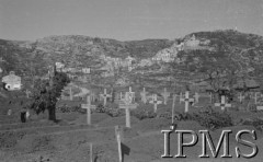 Maj 1944, Aquafondata, Włochy.
Cmentarz poległych żołnierzy 2 Korpusu.
Fot. Felicjan Maliniak, Instytut Polski im. Gen. Sikorskiego w Londynie [album negatywowy L-I Monte Cassino] - płachta 48
