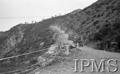 Maj 1944, Cassino, Włochy.
Sanitariusze przewożący zwłoki poległych żołnierzy na cmentarz pod osłoną Sztandaru Czerwonego Krzyża.
Fot. Felicjan Maliniak, Instytut Polski im. Gen. Sikorskiego w Londynie [album negatywowy L-I Monte Cassino] - płachta 49