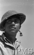 Maj 1944, Cassino, Włochy.
Portret żołnierza.
Fot. por. Ostrowski, Instytut Polski im. Gen. Sikorskiego w Londynie [album negatywowy L-II Monte Cassino] - płachta 1