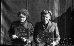 Październik 1944, Fallingbostel, Niemcy.
Kobiety wzięte do niewoli po upadku Powstania Warszawskiego, portrety więzienne.
Opis do zbioru: Rejestracja odbyła się w Fallingbostel - stalag XI B. Tam zrobiono nam fotografie i dano numery. Te numery towarzyszyły nam już do końca poprzez obozy Bergen Belsen i Oberlangen. 
Fot. NN, Instytut Polski im. Gen. Sikorskiego w Londynie [Album negatywowy - Stalag XI B Fallingbostel]