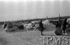 Grudzień, 1941, Buzułuk, obł. Czkałowsk, ZSRR.
Żołnierz wartownik pilnujący magazynów. Wartownicy i żołnierze użyci do prac ze Szwadrownu Przybocznego (12 Pułk Ułanów) Dowództwa Armii Polskiej na Wschodzie.
Fot. Czesław Zembal, Instytut Polski im. Gen. Sikorskiego w Londynie  - płachta 6