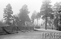 Grudzień 1941, Kołtubanka, obł. Czkałowsk, ZSRR.
Obóz formującej się Armii Andersa, namioty w śniegu.
Fot. Czesław Zembal, Instytut Polski im. Gen. Sikorskiego w Londynie [album negatywowy A-I ROSJA] - płachta 8