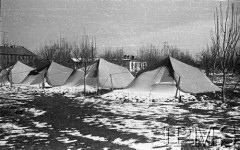 Styczeń-luty 1942, Jangi-Jul, Uzbekistan, ZSRR.
Namioty zawiane śniegiem na terenie sztabu Armii Polskiej.
Fot. inż. Wiktor Ostrowski, Instytut Polski im. Gen. Sikorskiego w Londynie [album negatywowy A-I ROSJA] - płachta 17