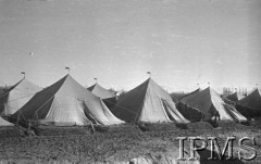 Luty 1942, Jangi-Jul, Uzbekistan, ZSRR.
Proporczyki na namiotach Szwadronu Przybocznego.
Fot. inż. Wiktor Ostrowski, Instytut Polski im. Gen. Sikorskiego w Londynie [album negatywowy A-I ROSJA] - płachta 18