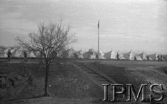Marzec 1942, Jangi-Jul, Uzbekistan, ZSRR.
Namioty Szwadronu Przybocznego gen. Władysława Andersa.
Fot. Stanisław Lipiński, Instytut Polski im. Gen. Sikorskiego w Londynie [album negatywowy A-I ROSJA] - płachta 23