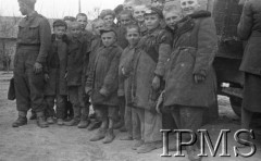 Maj 1942, Wrewskoje, Uzbekistan, ZSRR.
Dzieci, które dotarły do formującej się Armii Andersa, grupa chłopców w łachmanach.
Fot. inż. Ostrowski, Instytut Polski im. Gen. Sikorskiego w Londynie [album negatywowy A-I ROSJA] - płachta 27
