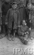 Maj 1942, Wrewskoje, Uzbekistan, ZSRR.
Dzieci, które dotarły do formującej się Armii Andersa, grupa chłopców w łachmanach i zniszczonych butach.
Fot. inż. Ostrowski, Instytut Polski im. Gen. Sikorskiego w Londynie [album negatywowy A-I ROSJA] - płachta 27
