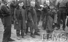 Maj 1942, Wrewskoje, Uzbekistan, ZSRR.
Dzieci, które dotarły do formującej się Armii Andersa, grupa chłopców w łachmanach.
Fot. inż. Ostrowski, Instytut Polski im. Gen. Sikorskiego w Londynie [album negatywowy A-I ROSJA] - płachta 27
