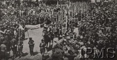 1920, Warszawa, Polska.
Oddział robotniczy na ulicach Warszawy.
Fot. NN, Instytut Polski im. Gen. Sikorskiego w Londynie [szuflada nr 19, Walki o Niepodległość 1914-1920]