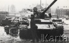 16.12.1981, Katowice, Polska.
Stan wojenny - pacyfikacja strajku w kopalni 