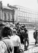 25.06.1976, Radom. 
Wydarzenia radomskie - czerwiec 1976. Ulica 1-go Maja, godzina 13.00. Manifestanci jadący w kierunku budynku KW PZPR.
Fot. NN, zbiory Ośrodka KARTA