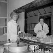 08.06.1972, Kraków, Polska.
Delegacja partyjno-rządowa Republiki Kuby pod przewodnictwem Fidela Castro, I sekretarza KC Komunistycznej Partii Kuby, odwiedza Hutę im. Lenina. Pracownice przygotowują w kuchni posiłek - poczęstunek. 
Fot. Stanisław Gawliński, zbiory Ośrodka KARTA