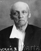1937, ZSRR.
Jan Zabielski, rozstrzelany 21 sierpnia 1937 w czasie Wielkiej Czystki, portret więzienny.
Fot. zbiory Ośrodka KARTA.
 
