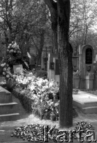Maj 1969 Praga, Czechosłowacja.
Grób Jana Palacha na praskim cmentarzu, zdjęcie wykonano przed przeniesieniem zwłok w inne miejsce. Jan Palach dokonał samospalenia w proteście przeciwko interwencji wojsk Układu Warszawskiego w Czechosłowacji w 1968 roku.
Fot. NN, zbiory Ośrodka KARTA, udostępniła Jadwiga Kujawska-Tenner