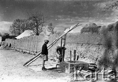 15.04.1943, Teheran, Iran.
Obóz Cywilny nr 3 dla ludności polskiej ewakuowanej z ZSRR. wraz z żołnierzami II Korpusu Polskiego, chłopcy przy studni.
Fot. Zygmunt Klemensiewicz, zbiory Ośrodka KARTA [sygn. B 64]

