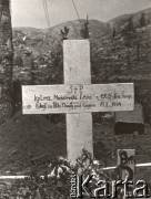 Po 17.05.1944, rejon Monte Cassino, Włochy.
Bitwa pod Monte Cassino. Mogiła dowódcy 4 kompanii, kpt. Leona Michalewskiego, poległego 17 maja 1944 r.
Fot. NN, zbiory Instytutu Józefa Piłsudskiego w Londynie
