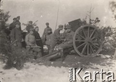 1915, brak miejsca.
Stanowisko artylerii Legionów.
Fot. NN, zbiory Instytutu Józefa Piłsudskiego w Londynie