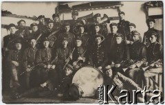 9.03.1920, Warszawa, Polska.
Orkiestra batalionu zapasowego 5 Pułku Piechoty Legionów Polskich.
Fot. NN, zbiory Instytutu Józefa Piłsudskiego w Londynie
