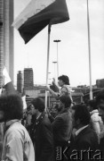 31.08.1984, Warszawa, Polska.
Niezależna manifestacja w Alejach Jerozolimskich.
Fot. Kacper Mirosław Krajewski, zbiory Ośrodka KARTA