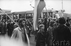 31.08.1984, Warszawa, Polska.
Niezależna manifestacja w Alejach Jerozolimskich.
Fot. Kacper Mirosław Krajewski, zbiory Ośrodka KARTA