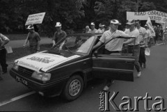 02.06.1995, Warszawa, Polska.
Demonstracja związkowców 