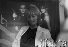 12.12.1995, Warszawa, Polska.
Izabella Scorupco, aktorka.
Fot. Kacper M. Krajewski, zbiory Ośrodka KARTA