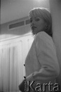 12.12.1995, Warszawa, Polska.
Izabella Scorupco, aktorka.
Fot. Kacper M. Krajewski, zbiory Ośrodka KARTA