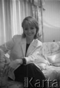 12.12.1995, Warszawa, Polska.
Izabella Scorupco, aktorka.
Fot. Kacper M. Krajewski, zbiory Ośrodka KARTA