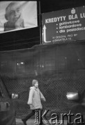 10.1995, Warszawa, Polska.
Baner sztabu wyborczego kandydata na urząd Prezydenta RP Jacka Kuronia.
Fot. Kacper M. Krajewski, zbiory Ośrodka KARTA