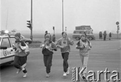 09.04.1995, Warszawa, Polska.
Bieg Trasą Stacji Metra.
Fot. Kacper M. Krajewski, zbiory Ośrodka KARTA