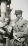 Sierpień 1947, Travemunde/k.Lubeki, Niemcy.
Repatrianci powracający do Polski na pokładzie statku 
