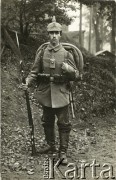 1914-1918, brak miejsca. 
Żołnierz w mundurze armii pruskiej.
Fot. NN, zbiory Ośrodka KARTA, kolekcja Ryszarda Łopatki