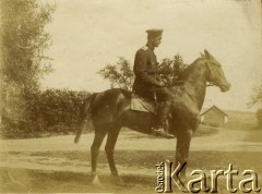 1916, Nowy Dwór, Polska.
I wojna światowa, Władysław Zaleski na koniu.
Fot. NN, zbiory Ośrodka KARTA, udostępniła Barbara Krzystek