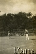 1922-1923, Warszawa, Polska.
Warszawski Lawn-Tennis Klub, mecz tenisowy.
Fot. NN, zbiory Ośrodka KARTA, udostępniła Barbara Krzystek