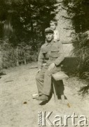 24.07.1932, Grupa, Polska.
Mały Władysław Grochola z nieznanym mężczyzną.
Fot. NN, zbiory Ośrodka KARTA, przekazała Wiesława Grochola
