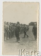 Lipiec 1937, Rozewie, Polska. 
Obóz przysposobienia wojskowego DOK VII. Oryginalny podpis: 