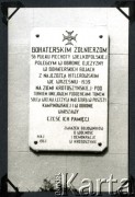 Brak daty, Krotoszyn, Polska.
Tablica upamiętniająca Żołnierzy 56 Pułku Piechoty Wielkopolskiej.
Fot. NN, zbiór Ośrodka KARTA, album przekazała Wiesława Grochola
