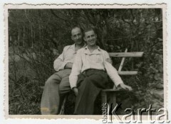 1942, okolice Białej Krakowskiej, Prowincja Górny Śląsk, III Rzesza Niemiecka.
Rodzina państwa Staszkiewiczów z Żywca. 
Fot. NN, kolekcja Witolda Staszkiewicza, zbiory Ośrodka KARTA