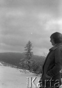 Kwiecień 1928, Działy (okolice Borysławia), Polska.
Wycieczka na Dział, n/z Henryka Lis-Olszewska.
Fot. NN, kolekcja Witolda Lis-Olszewskiego, zbiory Ośrodka KARTA