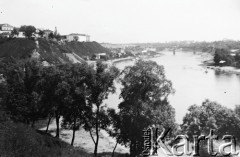 1928-1936, Grodno, Polska (obecnie Białoruś).
Miasto i rzeka Niemen, widok z cerkwi św.św. Borysa i Gleba (tzw. Kołoża).
Fot. NN, kolekcja Witolda Lis-Olszewskiego, zbiory Ośrodka KARTA