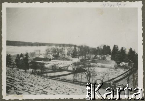 1934, Kurzany, pow. Brzeżany, woj. tarnopolskie, Polska.
Widok majątku ziemskiego.
Fot. NN, zbiory Ośrodka KARTA, udostępnił Tomasz Kamiński