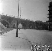 1938, Warszawa, Polska.
Wiadukt nad Powiślem prowadzący na most Poniatowskiego.
Fot. NN, zbiory Ośrodka KARTA, udostępnił Tomasz Kamiński