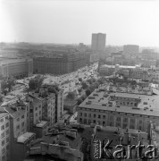 1973, Warszawa, Polska.
Panorama Śródmieścia. Skrzyżowanie Al. Jerozolimskich z ul. Nowy Świat od strony Powiśla.
Fot. Lubomir T. Winnik, zbiory Ośrodka KARTA