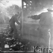 3.12.1972, Warszawa, Polska.
Pożar kiosku 