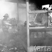 3.12.1972, Warszawa, Polska.
Pożar kiosku 