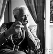 1973, Warszawa, Polska.
Prof. Mateusz Gliński - muzykolog, kompozytor, krytyk muzyczny, założyciel Międzynarodowej Fundacji Chopinowskiej w Detroit.
Fot. Lubomir T. Winnik, zbiory Ośrodka KARTA