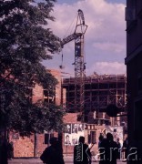 1973, Warszawa, Polska.
Odbudowa Zamku Królewskiego. Widok od strony ul. Świętojańskiej.
Fot. Lubomir T. Winnik, zbiory Ośrodka KARTA
