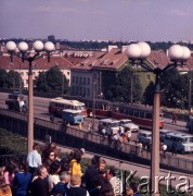 1971-1973, Warszawa, Polska.
Widok na Trasę W-Z i Mariensztat od strony Zamku Królewskiego.
Fot. Lubomir T. Winnik, zbiory Ośrodka KARTA
