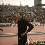 1972-1973, Warszawa, Polska.
Trójskoczek Józef Szmidt podczas zawodów lekkoatletycznych na stadionie Skry.
Fot. Lubomir T. Winnik, zbiory Ośrodka KARTA